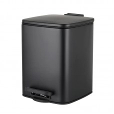 Відро для сміття з плавним закриванням квадратне Zer Kubix-TC0106 Black 6 л колір чорний (ZX5890)