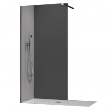 Душова перегородка KR SR SP01-100x200-TR-01 Walk-In прозоре скло Easy Clean 8 мм, хром (KR5393)