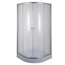 Душова кабіна з низьким піддоном Mix PLAIN SCT02-100x195-FB SATIN матове скло 4 мм (MI6897)