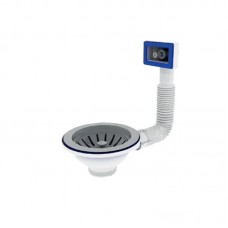 Випуск нарізний Zer KS-01 3 1/2" з гнучким прямокутним переливом (ZX5091)