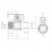Кран шаровый ГАЗ, ручка "бабочка" желтая RH R111-050G - 1/2" ВЗ (RO0241)