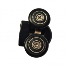 Ролики для душових кабін подвійні колеса Mix PREMIUM ROLLERS SCP01-1 BLACK верхні (23 mm для DIVERSE