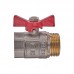 Кран кульовий ГШБ, ручка "метелик" червона Waterpro WP607-25FMW — 1" FMW (WP2917)