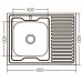 Кухонна мийка накладна ZerZ8060L-06-160E (Satin) (ZX1616)
