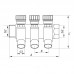 Колектор вентильний із фітингом Kr KR.1123-3 3/4”x3 ways (KR2830)