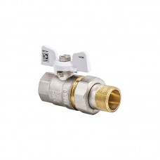 Кран с американкой 1/2" (Kr KR.227.W) белый (KR0015)