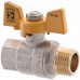 Кран шаровой Kr KR.218.G - 1/2" FM ГШМ YELLOW, ручка "бабочка" желтая (KR0036)