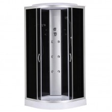 Бокс душовий з гідромасажем Mix STRONG SBH02-90x90x215-GR SATIN низький піддон (MI6891)
