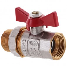 Кран з американкою 3/4" прямий Waterpro червоний (WP0152)