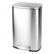 Відро для сміття з плавним закриванням прямокутне Mix Bevel-TC0112 SS Color 12 л колір неіржавка (MI7087)