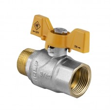 Кран кульовий NL NF.722 — 3/4" FM ГШМ YELLOW, ручка "метелик" жовта (NF2952) Кран кульовий NL NF.722 — 3/4" FM ГШМ YELLOW, ручка "метелик" жовта (NF2952)