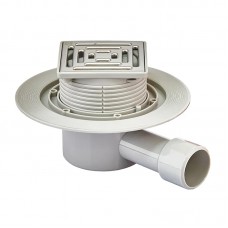 Душевой трап из нержавеющей стали SUS304 KR FD14-100x100-90 (угловой отвод) (AC0661)