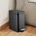 Мусорное ведро с плавным закрытием прямоугольное Mix Premium Quadro-TC0105 Black 5 л цвет черный (MI7061)