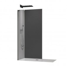 Душова перегородка KR SR SP02-100x200-TR-07 Walk-In прозоре скло Easy Clean 8 мм, графіт (KR5397)