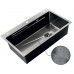 Мийка Zer ZH7545-SET-05 DECOR NANO-BLACK (3.0/0.8) з нерж. сталі, комплект (графіт) (ZM5582)