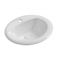 Раковина врізна на стільницю Mixxus Premium TOPPER-1602 515х400х200mm з отвором під змішувач і переливом