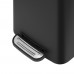 Мусорное ведро с плавным закрытием квадратное Zer Kubix-TC0106 Black 6 л цвет черный (ZX5890)