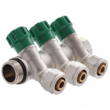 Колектор вентильний із фітингом Kr KR.1123-3 3/4”x3 ways (KR2830) Колектор вентильний із фітингом Kr KR.1123-3 3/4”x3 ways (KR2830)
