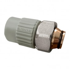 Муфта з євроконусом і накидною гайкою KR K0240.PRO White — 20x3/4 PPR (KP3134)
