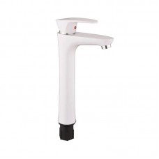 Смеситель для умывальника PL Cezar-001 HIGH SET White (с подводом) (PM0663) Смеситель для умывальника PL Cezar-001 HIGH SET White (с подводом) (PM0663)