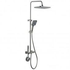 Душова колона зі змішувачем Mixxus Premium MARLIN 009-J GRAPHITE з кнопкою перемикання, 4 режими (MI6831)