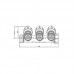 Колектор із регульованими вентилями на 3 ісх. RH R809-03 - 3/4"x3/4" EK (RO0250)
