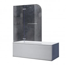 Шторки скляні на ванну KR SR BS05-90x140-TR-01 прозоре скло Easy Clean 6 мм, хром (KR5372)