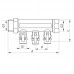Колектор із кульовими кранами та фітингом Kr KR.1126-4 1"x4 ways (KR2840) Колектор із кульовими кранами та фітингом Kr KR.1126-4 1"x4 ways (KR2840)