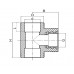 Тройник ВР 25x3/4F PPR Kr K0105.PRO (KP0125) Тройник ВР 25x3/4F PPR Kr K0105.PRO (KP0125)
