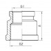 Муфта редукційна 1/2"х3/4" Kr KF.C0608 (KF0019)