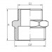 Ніпель редукційний 3/8"x1/2" Kr KF.N0406 (KF0037)