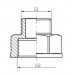 Перехідник (конектор) 3/8"х1/2" Kr KF.A0406 (KF0050)