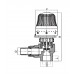 Кран термостатический с термоголовкой угловой 25x3/4 PPR Kr K0154.PRO (KP0196)