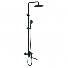 Душова колона зі змішувачем Zer DAX-006-J-35cm Black (нерж. сталь) (ZX4829)