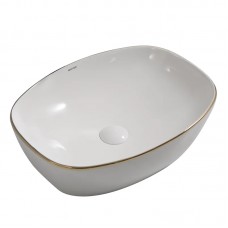 Раковина накладная Mixxus Premium DIVERSE-0109 EDGE GOLD 500х380х140mm (MP6548)