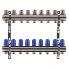 Колекторний блок з термостатичними клапанами Kr KR.1100-09 1"x9 ways (KR2635)