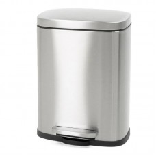 Відро для сміття з плавним закриванням прямокутне Mix Bevel-TC0105 SS Color 5 л колір неіржавка (MI7086)
