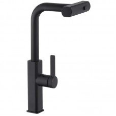 Смеситель для кухни с выдвижным изливом Mix Premium HAMMER 014 BLACK (MI6954)