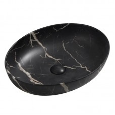 Раковина накладна Mixxus Premium ELLIPSE-0102 MARBLE 515х400х130 mm (MP6552)