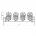 Коллектор с регулирующими вентилями на 4 исх. RH R809-04 - 3/4"x3/4" EK (RO0251)