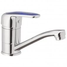 Змішувач для умивальника Hb Magic 555 (15 см) із синьою ручкою (HB0672) Змішувач для умивальника Hb Magic 555 (15 см) із синьою ручкою (HB0672)