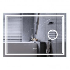 Дзеркало Mix Premium QUADRO MR20-120x80 з Led Touch, Anti-fog, димером, регулятором яскравості, лінзою (MP6624)