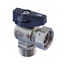 Кран кульовий кутовий Н/Г, RH R116-075B -3/4"х3/4" ВЗ ручка "метелик" чорна (RO0238) Кран кульовий кутовий Н/Г, RH R116-075B -3/4"х3/4" ВЗ ручка "метелик" чорна (RO0238)