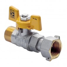 Кран з накидною гайкою 3/4" ГШБ газ Kr KR.220.G (KR0167) Кран з накидною гайкою 3/4" ГШБ газ Kr KR.220.G (KR0167)