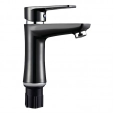 Смеситель для умывальника PL Oscar-001 Black (с подводкой) (PM0613) Смеситель для умывальника PL Oscar-001 Black (с подводкой) (PM0613)
