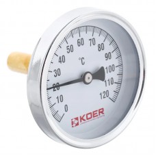 Термометр аксиальный с погружной гильзой Kr KT.671A D=63мм 1/2'' (KR2899)