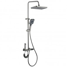 Душова колона зі змішувачем Mixxus Premium RIVIERA 009-J GRAPHITE з кнопкою перемикання, 4 режими (MI6835) Душова колона зі змішувачем Mixxus Premium RIVIERA 009-J GRAPHITE з кнопкою перемикання, 4 режими (MI6835)