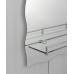 Зеркало настенное Zer MIRRA MRZ02-45x60x10 прямоугольное с дугообразным верхом, фигурными боками и полкой