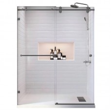 Двері в нішу KR SR SD06-140x220-TR-07 прозоре скло Easy Clean 8 мм, графіт (KR5369)