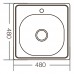 Мойка кухонная Zer Z4848-06-160E (Satin) (ZM0557) Мойка кухонная Zer Z4848-06-160E (Satin) (ZM0557)